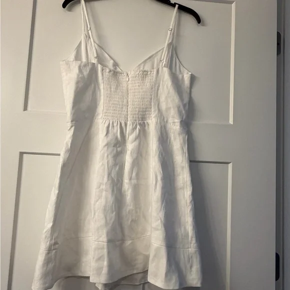 New Reformation Holt Linen Dress in White - Picture 7 of 14